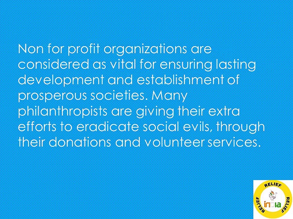 Relief India Trust...the spark of hope in India