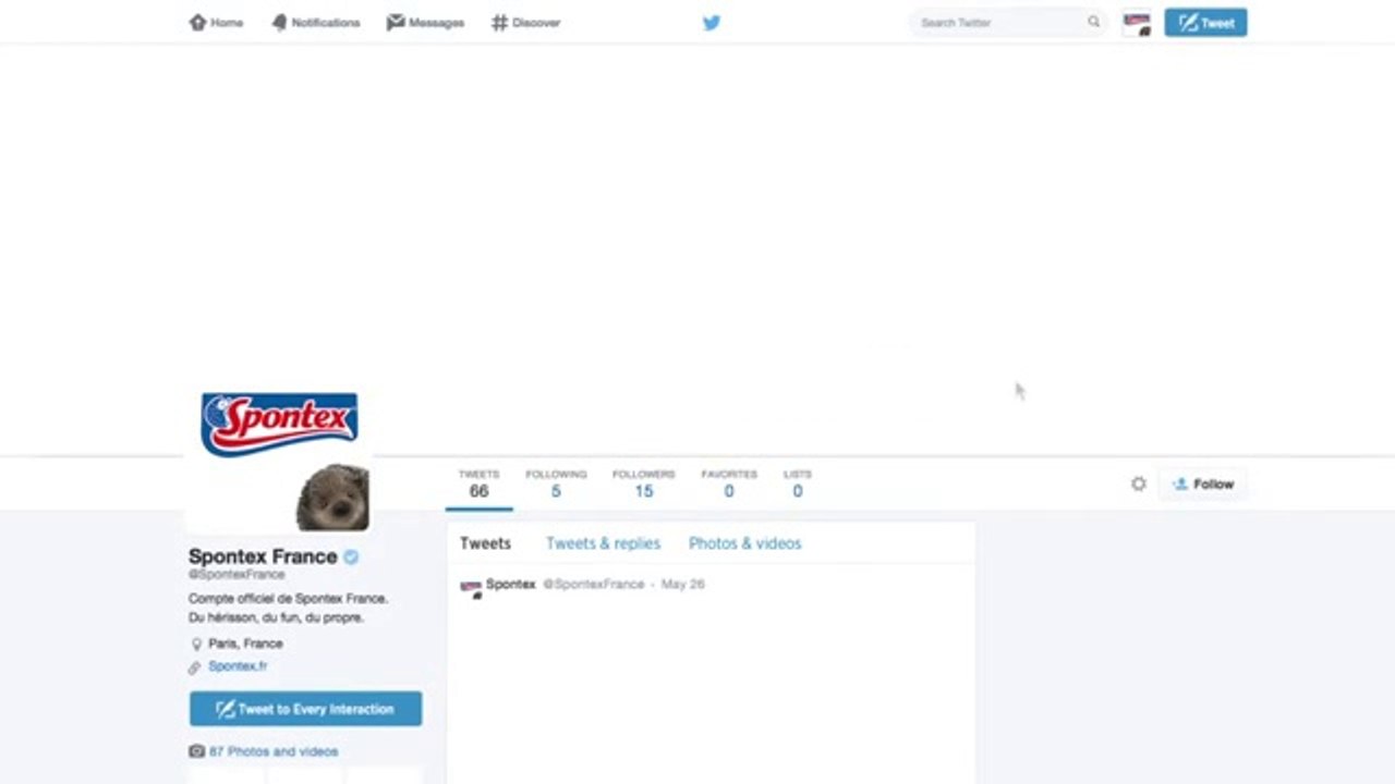 Kids Love Jetlag Paris pour Spontex - «Le compte Twitter le plus propre, @spontexfrance» - mai 2015