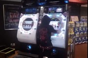 Touch screen music video arcade game (SEGA MaiMai) in Akihabara, Tokyo