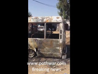 bus set fire in kallar