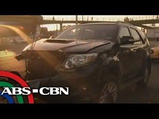 Two injured as minibus falls off highway