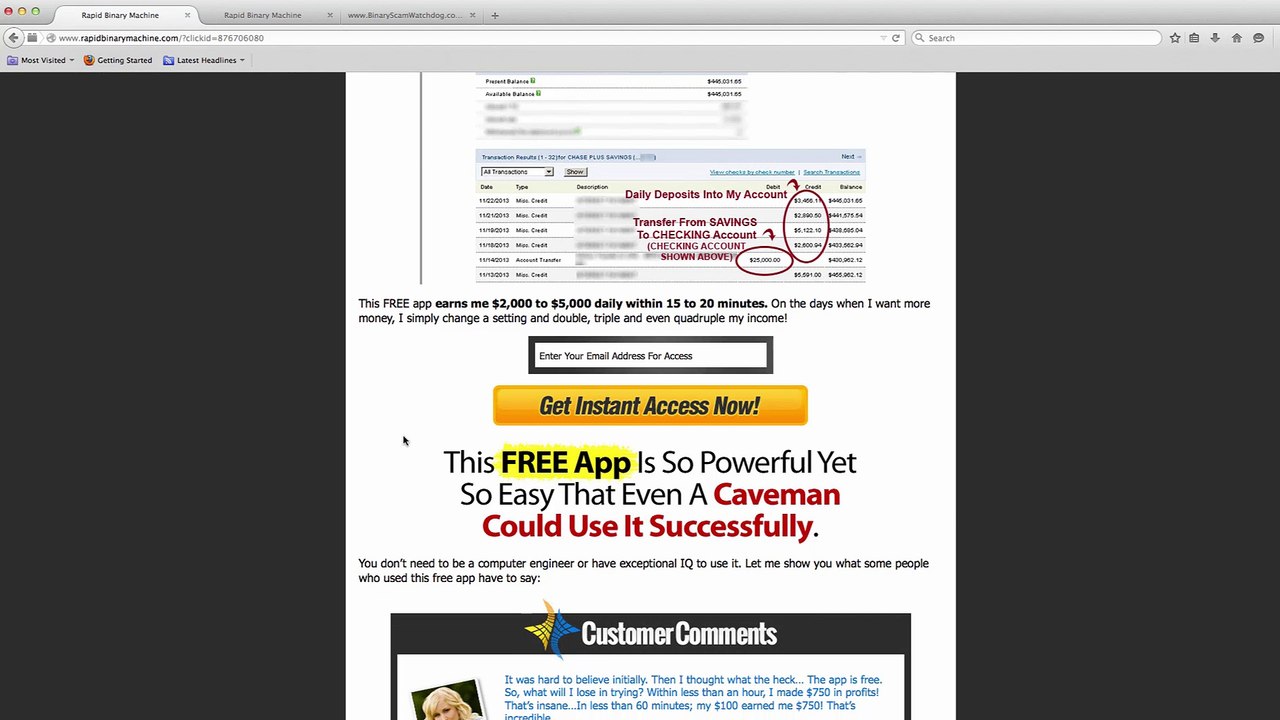 Rapid Binary Machine Scam Exposed