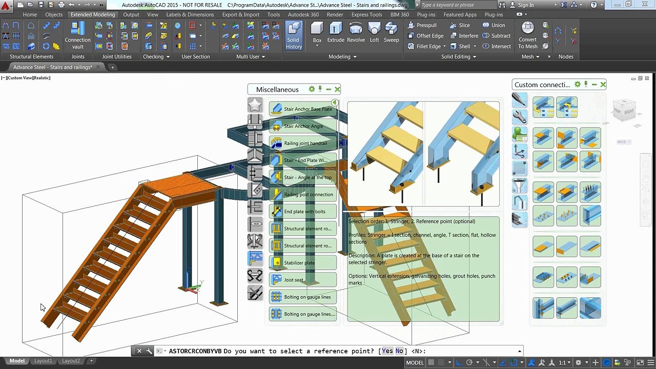 Stairs and railings with Autodesk Advance Steel