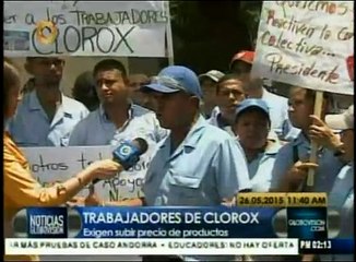 Trabajadores de Clorox exigen subir precio de su producto