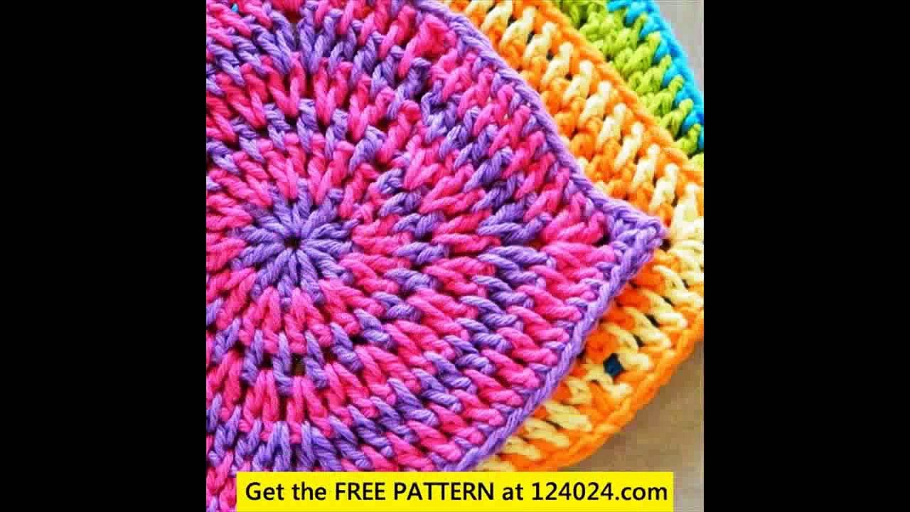 tunisian crochet dishcloth