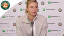 Press conference Maria Sharapova 2015 French Open / R64