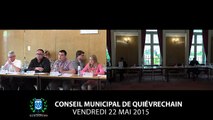 Conseil municipal du 22 mai 2015 à Quiévrechain - Partie 2