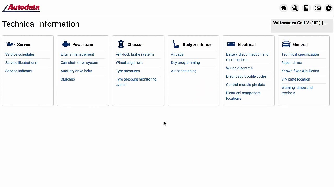 Diagnostic trouble codes on the new Autodata