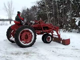 A Antique Tractor Farmall C Snow Removal by Sam the Man