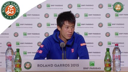 Press conference Kei Nishikori 2015 French Open / R64