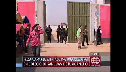 SJL: Falso atentado provocó temor en colegio Francisco Bolognesi