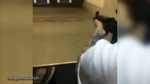 Stevan Jovetic gets to grip with an AK-47 at the shooting range