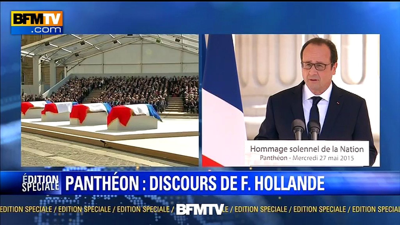 "Prenez place!", Hollande aux résistants qui entrent au Panthéon