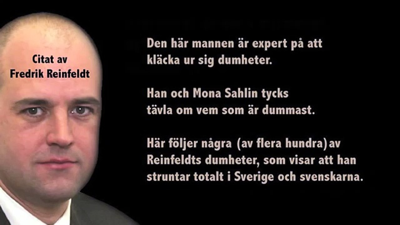 Citat Av Fredrik Reinfeldt Video Dailymotion