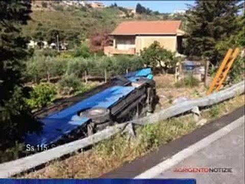 Ss 115 Scontro tra auto e pullman, un morto e un ferito grave