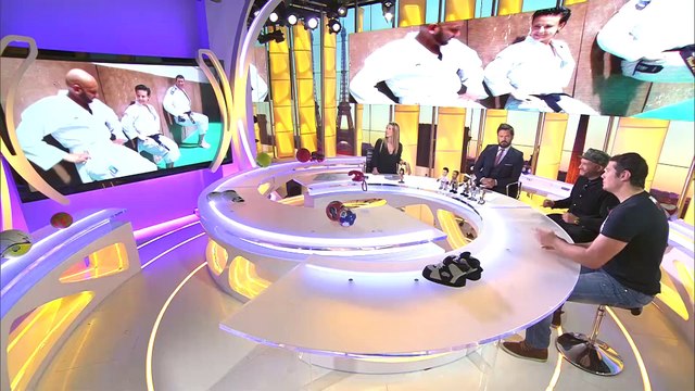 Le Chanteur Matt Houston sur le plateau de l'Expresso sur Beinsports avec Vincent Parisi.