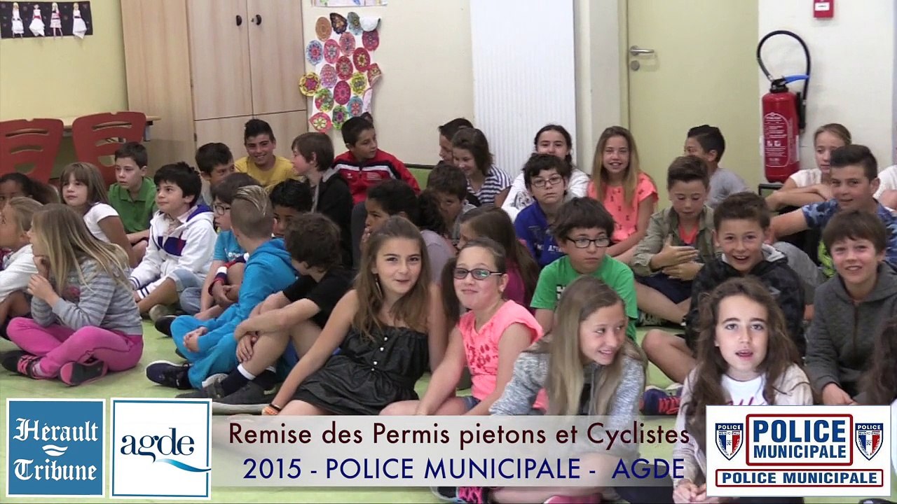 AGDE - 2015 - ECOLE DU LITTORAL - PERMIS PIETONS ET CYCLISTES 2015
