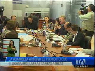 Asamblea archiva el proyecto que buscaba regular las tarifas aéreas