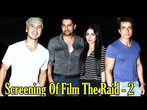 Sonu Sood & Dino Moriye Spotted @ Premiere Of Film The Raid - 2