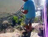 Un poisson de 2m péché dans une rivière !!