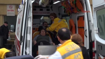 Sarıyer'deki Halk Otobüsü Kazasında Yaralananlar Hastaneye Getirildi
