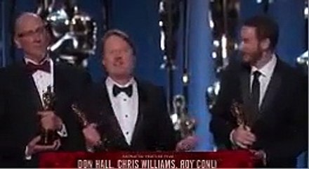 Don Hall, Chris Williams & Roy Acceptance Speech [87th Oscars]
