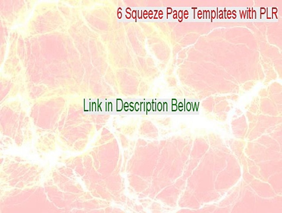 6 Squeeze Page Templates with PLR Full (Instant Download)