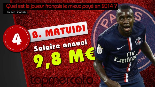 Benzema, Matuidi, Ribéry... top 10 des footballeurs français les mieux payés en 2014 !