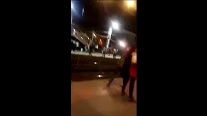 Long hair girl waiting for a Train