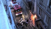 Paris Firemen Rescue Eight Parisians from Fiery Inferno on Rue de la Huchette