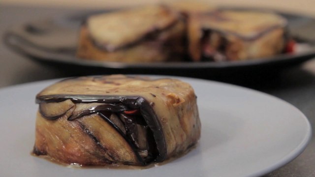 Charlotte d'aubergines au coeur de mozzarella - Gourmand