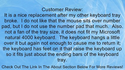 Fellowes Professional Series Sit/Stand Keyboard Tray, Black (8029801) Review