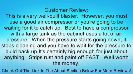 Steel Brass Constructed 110 Gallon Sandblast Cabinet w/ Built in Dust Collector Review