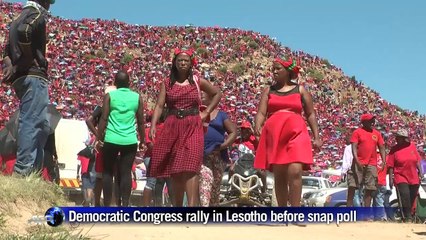 Lesotho's Democratic Congress rally ahead of snap poll