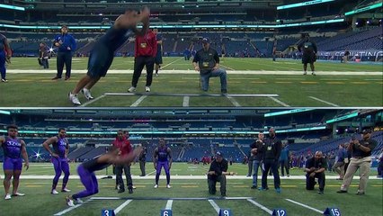 Comparing the shortest and longest broad jump of the 2015 NFL Scouting Combine