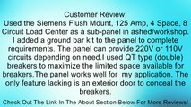 Siemens E0408ML1125FU Flush Mount, 125 Amp, 4 Space, 8 Circuit, Load Center Review