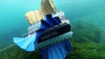 Sepios - Undulating fin robot diving in the sea of France