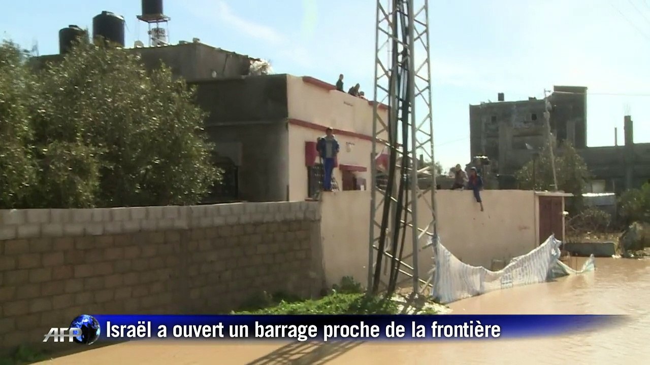 Un village à Gaza innondé après l'ouverture d'un barrage