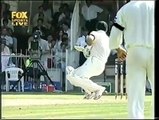 Ponting smashed in the face by Mohammad Sami , no helmet, watch his reaction!