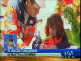 El volcán Tungurahua se reactiva levemente