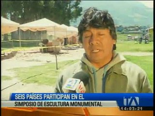 Descargar video: Seis países participan en el simposio de escultura monumental