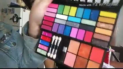 Bright orange makeup Tutorial:)