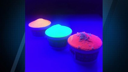 Glow in the Dark Ice Cream Makes it Easy to See Dribbled on Your Clothes
