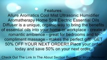 Allure Aromatics Aromatherapy Essential Oil Diffuser Healthy Home Spa for Improved Wellbeing and Reduced Stress - Safe, Superior Quality Natural Mist Therapy Air Freshener - Perfect Gift at Great Price! No-Hassle, Full Guarantee   Special Bonus Offer Incl
