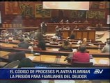 Se eliminaría prisión por prisión alimenticia para familiares