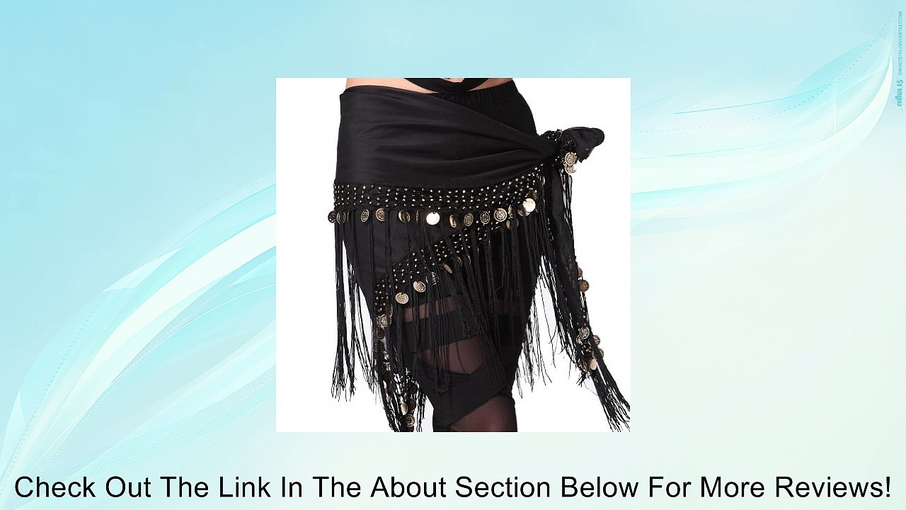 Feimei Women's Belly Dance triangler Hip Scarf With Coins Review