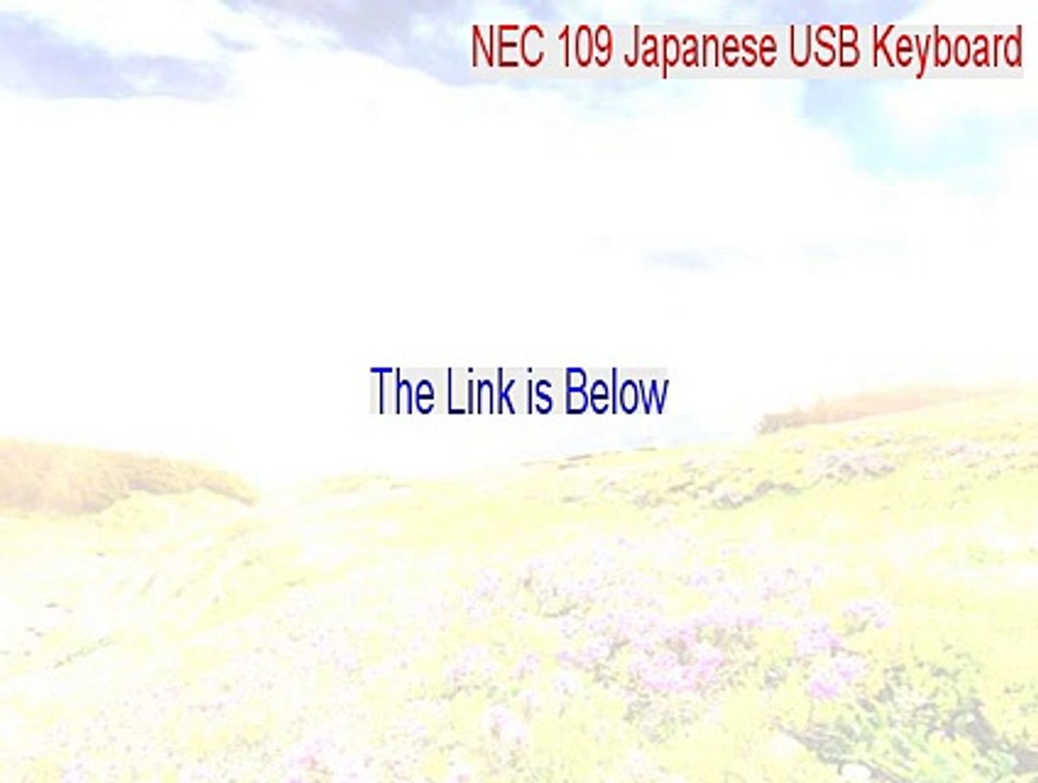 NEC 109 Japanese USB Keyboard Download - NEC 109 Japanese USB Keyboard [2015]