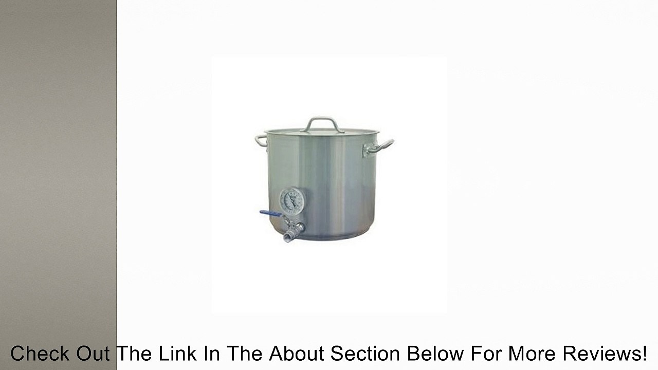 8 Gal Heavy Duty Beer Brewing Kettle w/ Valve & Thermometer Bargain Home Brew Review
