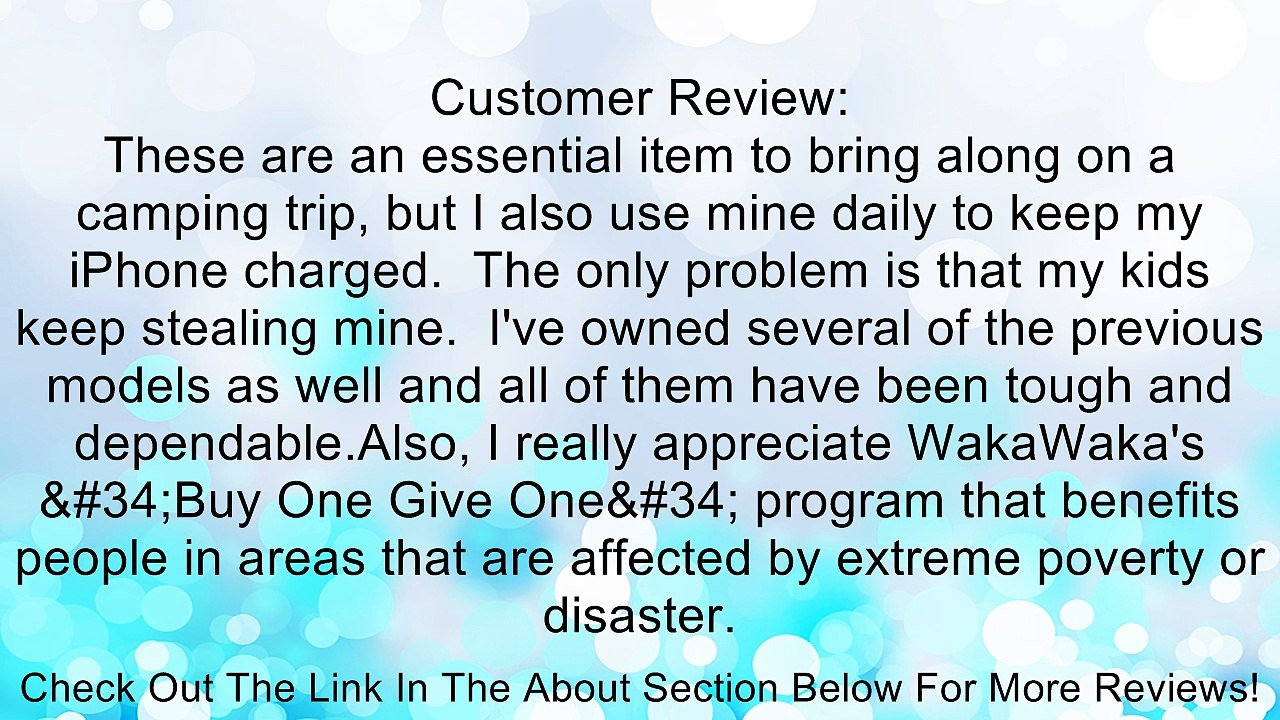 WakaWaka Power+ Solar Charger, Black Review