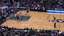 Rudy Gobert Alley-oop Dunk - Spurs vs Jazz - February 23, 2015 - NBA Season 2014-15